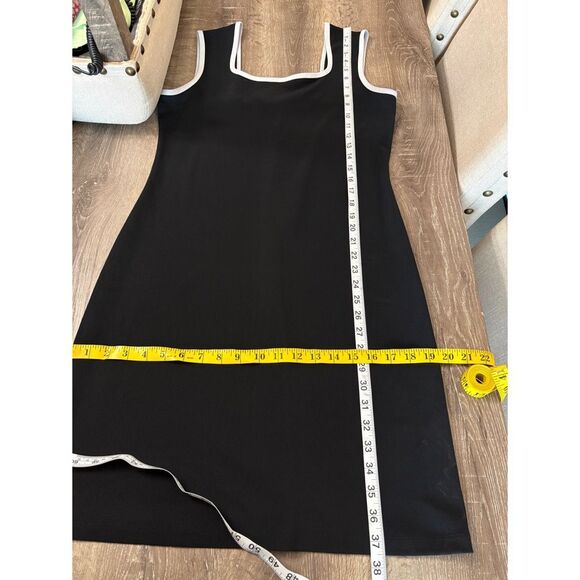 vintage y2k Fashion Bug black ribbed stretchy mini cocktail dress - Picture 6 of 6